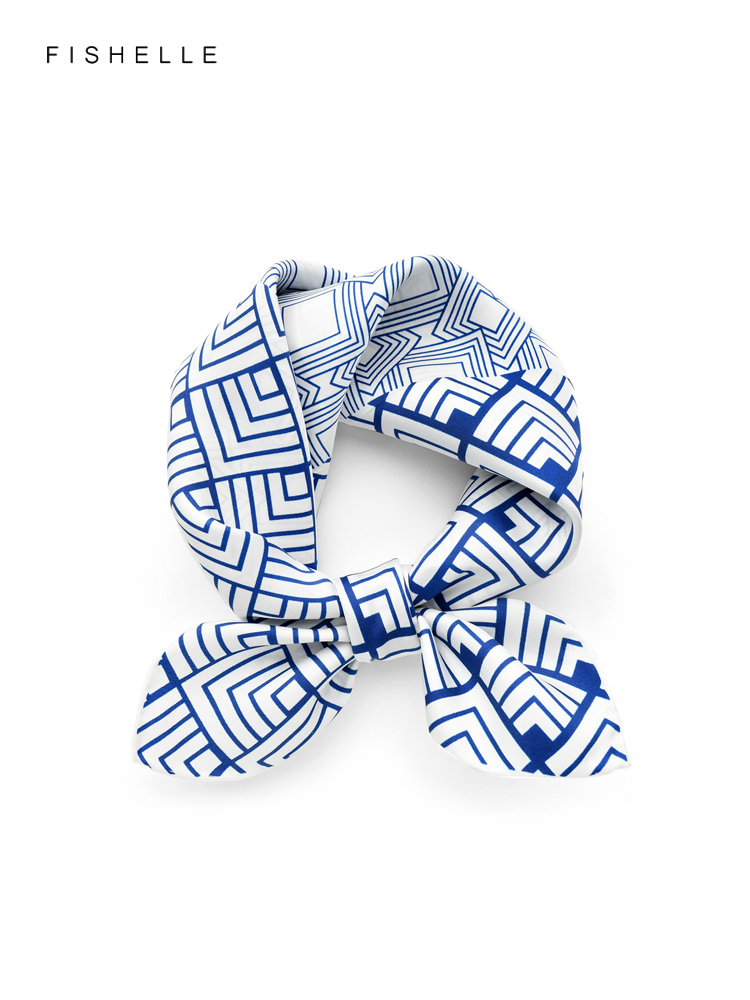 Silk Neck Scarf - Bufanda de sarga de seda auténtica