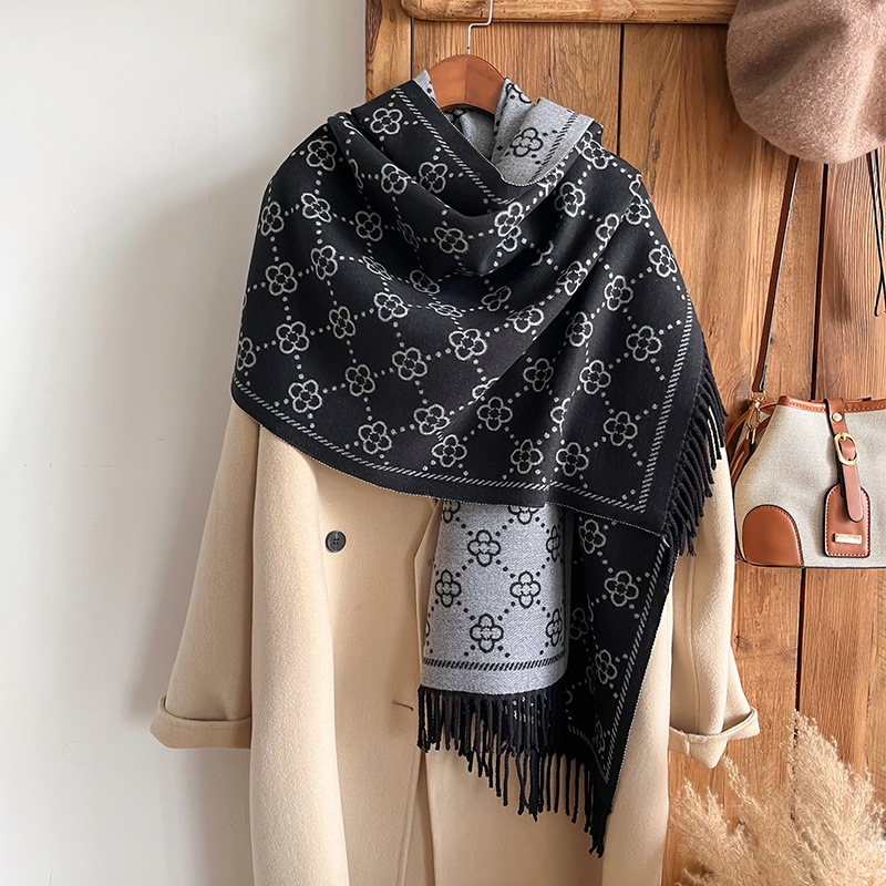 Woven Scarf Blanket - Marcas Jacquard diseño invierno bufanda de