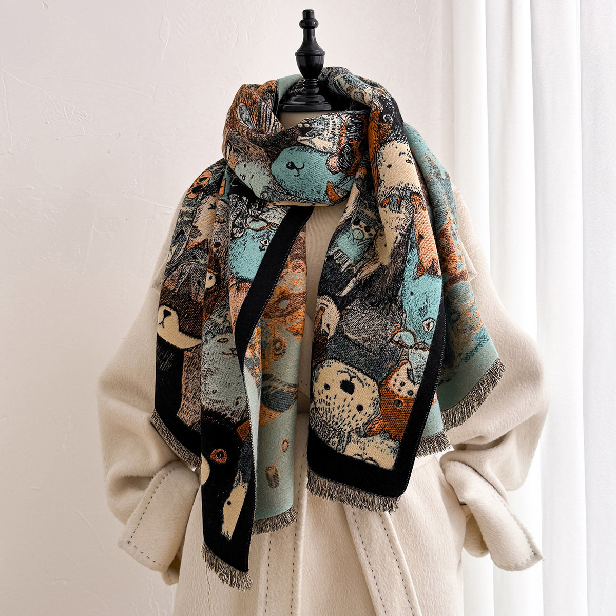 Bufanda de imitación de cachem - Woven Scarf Blanket reseña y precio